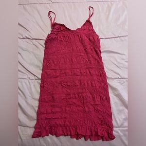 H&M Pink smocked ruffle dress